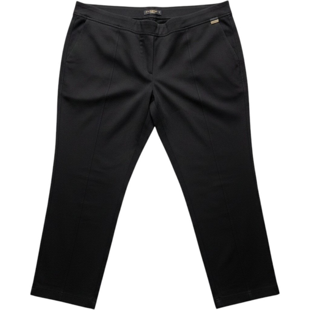 Calvin Klein Pants Womens XL Black Ponte Pull On Elastic Waist Ankle Stretch